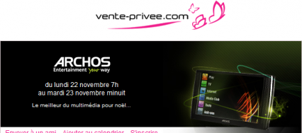 Archos sur vente-privée.com