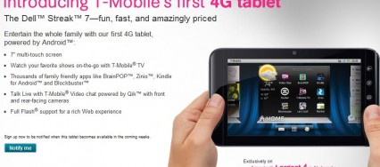 Fiche produit de la Dell Streak 7 pouces chez T Mobile USA