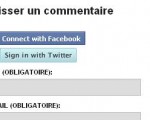 Facebook Connect et Twitter Connect