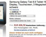 Prix de la Samsung Galaxy Tab 8.9