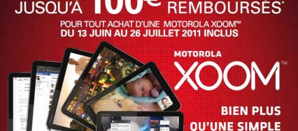 100€ de remboursés sur la Motorola Xoom