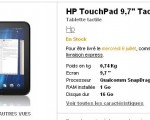 La tablette HP TouchPad disponible en France à partir de 479€