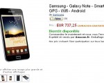 Le Samsung Galaxy Note en pré commande (mais cher !) chez Amazon.fr