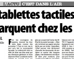 Les tablettes tactiles débarque chez les pros