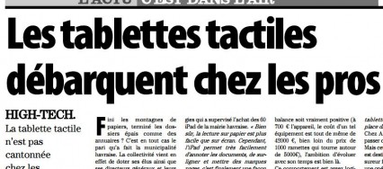 Les tablettes tactiles débarque chez les pros