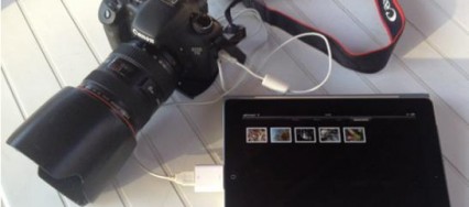 iPad connecté à un appareil photo