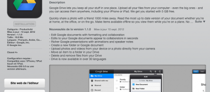 Google Drive - MAJ - iPad