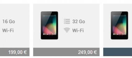 Prix de la Google Nexus 7