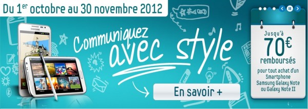 ODR 70€ Samsung Galaxy Note et Note II