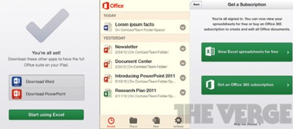 Captures d'écran de Microsoft Office sur Android & iOS ! Ca arrive !