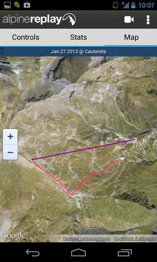 alpinereplay carte des parcours