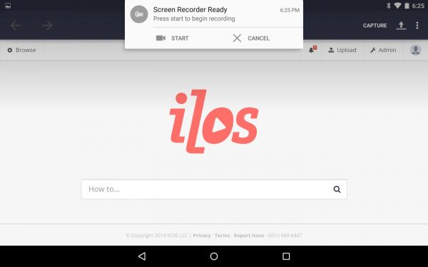 Ilos Screen Recorder, application de captuure d'écran vidéo pour Android