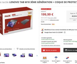 Bon plan tablette Lenovo chez Darty