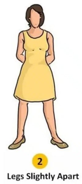 #2 Position debout avec les jambes légèrement écartées