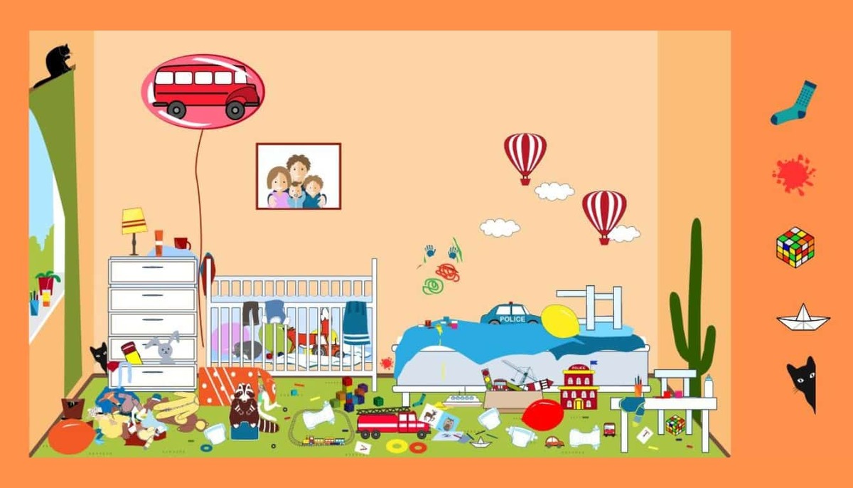 Trouvez 5 objets cachés en 30 secondes dans la chambre d’enfants