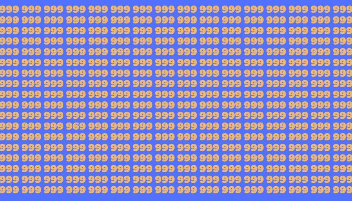 Repérer le “969” caché parmi les “999”