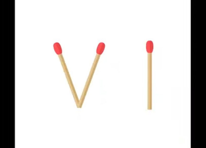 Faire un 6 avec trois allumettes