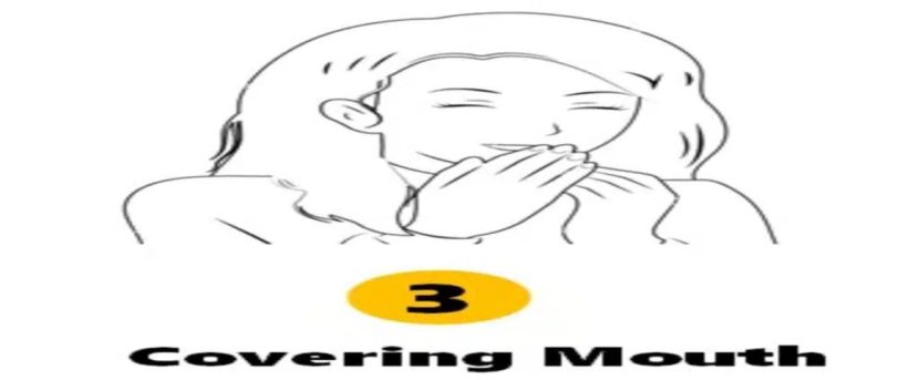 Le rire main devant la bouche