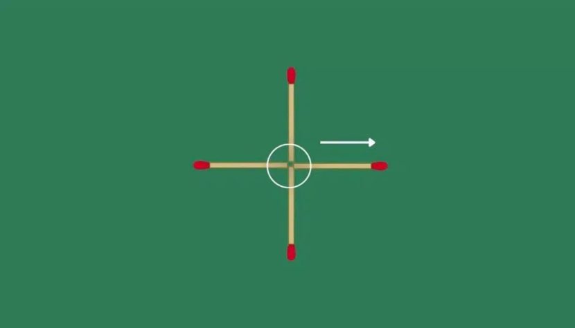 Faire un carré en déplaçant une allumette 