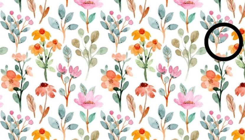 Emplacement du coeur parmi les fleurs