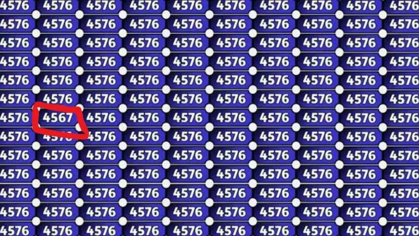 Emplacement du nombre 4567