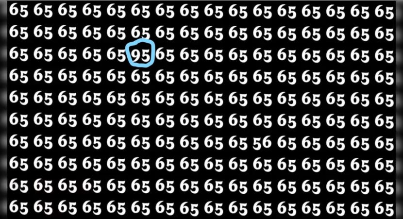 Le chiffre 95 découvert