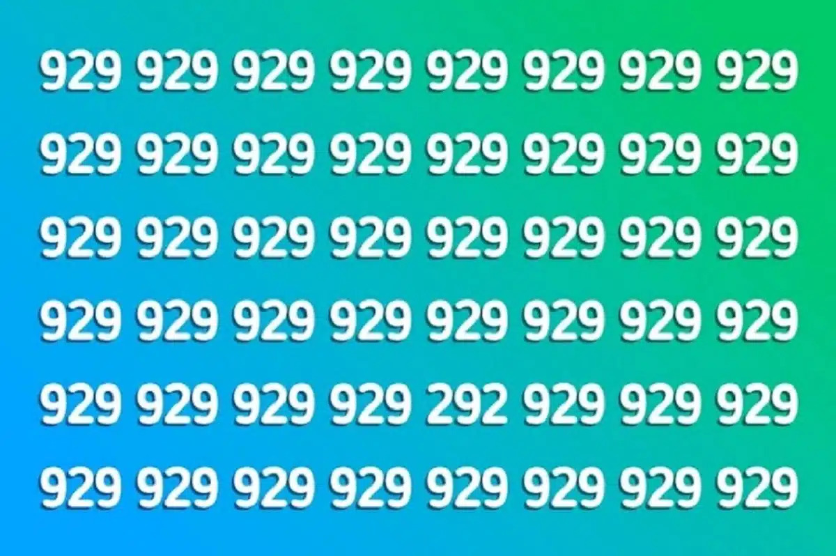 repérer le seul chiffre différent