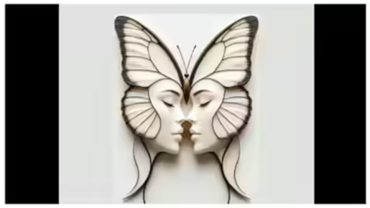 Papillon ou silhouette féminine