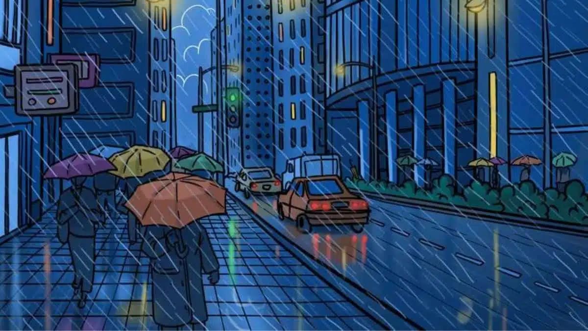 Trouvez le parapluie abandonné dans cette image