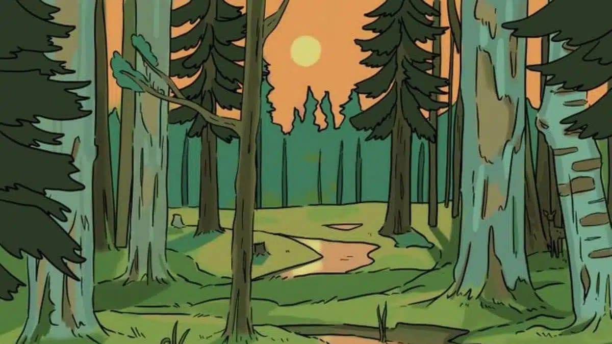 test visuel sur le cerf dissimulé